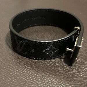Louis Vuitton LV Slim Bracelet Monogram Eclipse Black